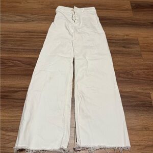 Zara white straight leg jeans
